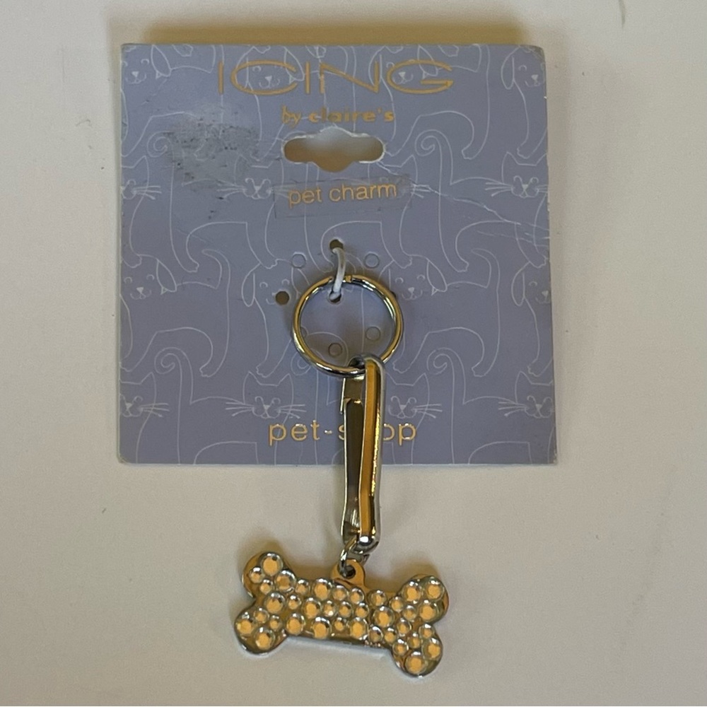 Icing Pet Shop Silver Rhinestone Pet Charm